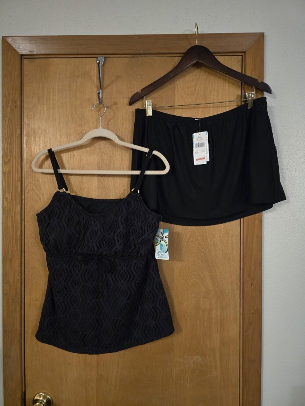 Island Escape Underwire Tankini NWT Women's 18W Black